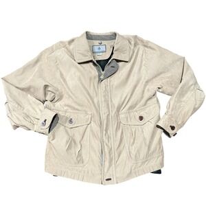 VTG Rainforest Jacket Mens Medium Collared Lined‎ Green Insulated Chore Bomber M